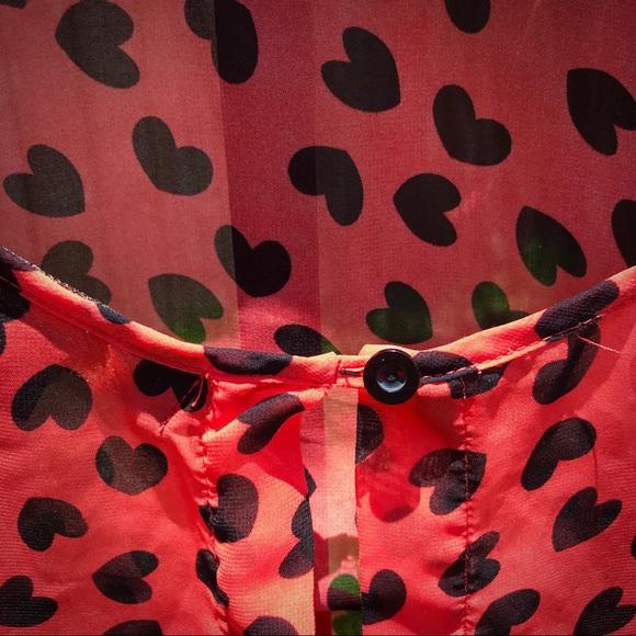 Heart pattern | sheer | Vintage Inspired | M - Picture 5 of 8